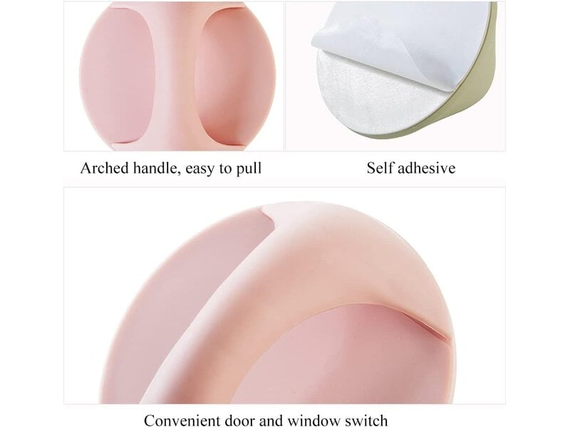 Lot de 4 poignées adhésives pour portes, poignées sans perçage pour cuisine, balcons et portes coulissantes  - Conforama A