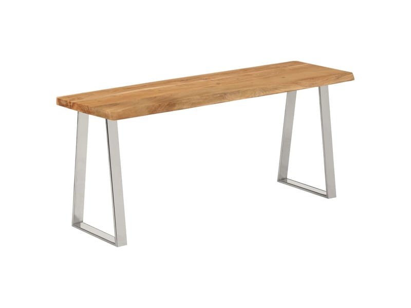  Banc avec bord vivant 105 cm bois d'acacia massif  - Conforama D