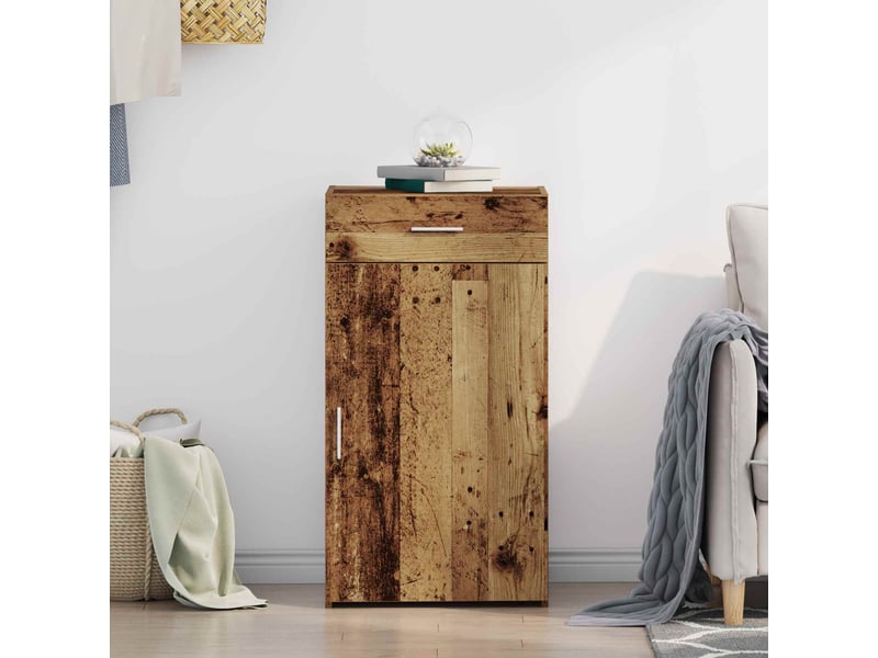 Buffet - bahut - meuble de rangement bois ancien 50 x 42,5 x 93 cm - Conforama D