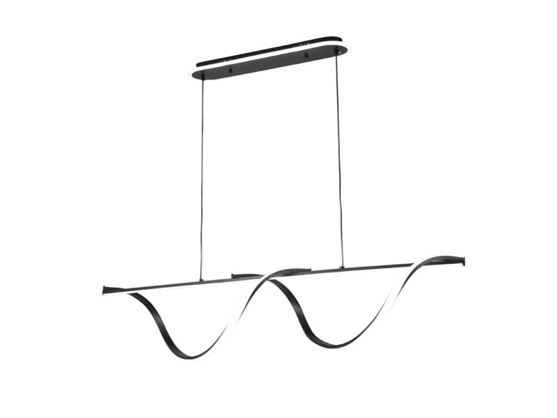  Fabrilamp house, suspension, moderne, led, 125 w, 5694 lm, 3000-4000-6000 k, noir, 50-110 x 110 x 15 cm 249592009 - Conforama A