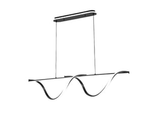 Fabrilamp house, suspension, moderne, led, 125 w, 5694 lm, 3000-4000-6000 k, noir, 50-110 x 110 x 15 cm