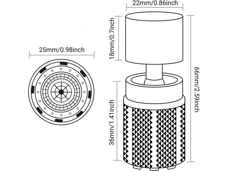  Aérateur de robinet de cuisine chromé à 360°, robinet économe en eau, 3 modes de jet, convient aux robinets de différentes tailles de filetage.  - Conforama B