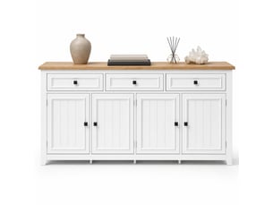 Buffet 4 porte(s)  3 tiroir(s)   - 160 cm coloris blanc 