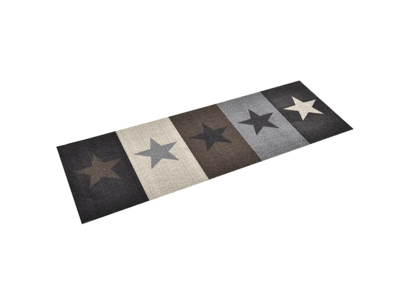  Tapis de sol rectangulaire lavable design étoile cuisine couloir 150 x 45 cm en polyamide bleu 02_0046522  - Conforama B