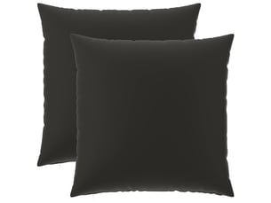 Lot de 2 housses de coussin heerlen noir 80 x 80 cm polyester cf49470