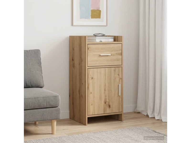  Buffet - bahut - meuble de rangement chêne artisanal 40 x 36 x 80 cm bois d'ingénierie  - Conforama B