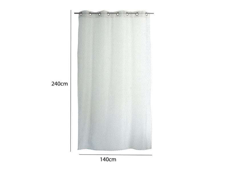  Voilages fenêtres, à œillets, blanc et vert jade, 140x240cm, lot de 2, plumetis, collection lolita, cmadeco - blanc LOT2-H70807BCVTJV140240 - Conforama C