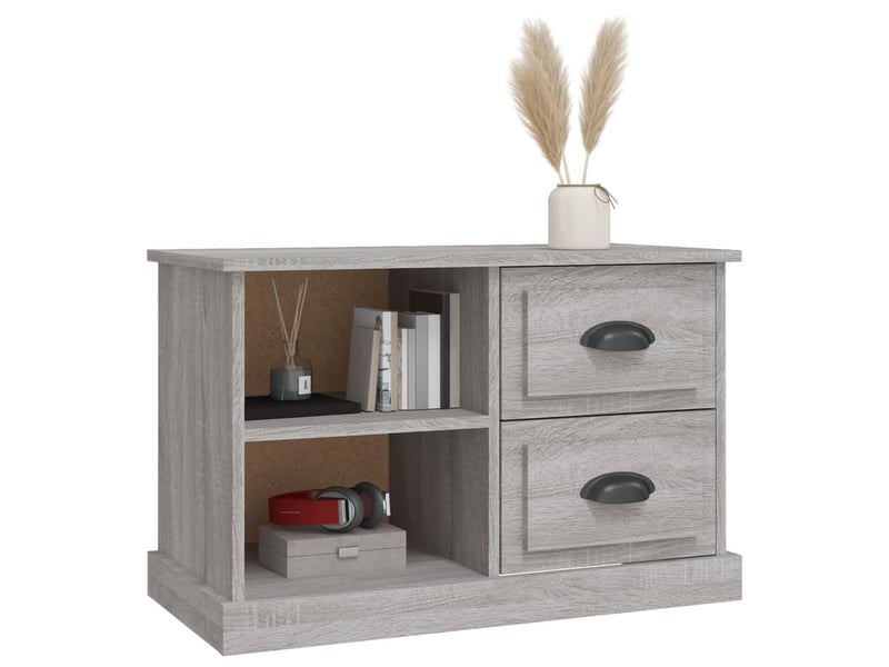  Meuble tv - banc tv - meuble de rangement sonoma gris 73x35,5x47,5 cm bois d'ingénierie  - Conforama D