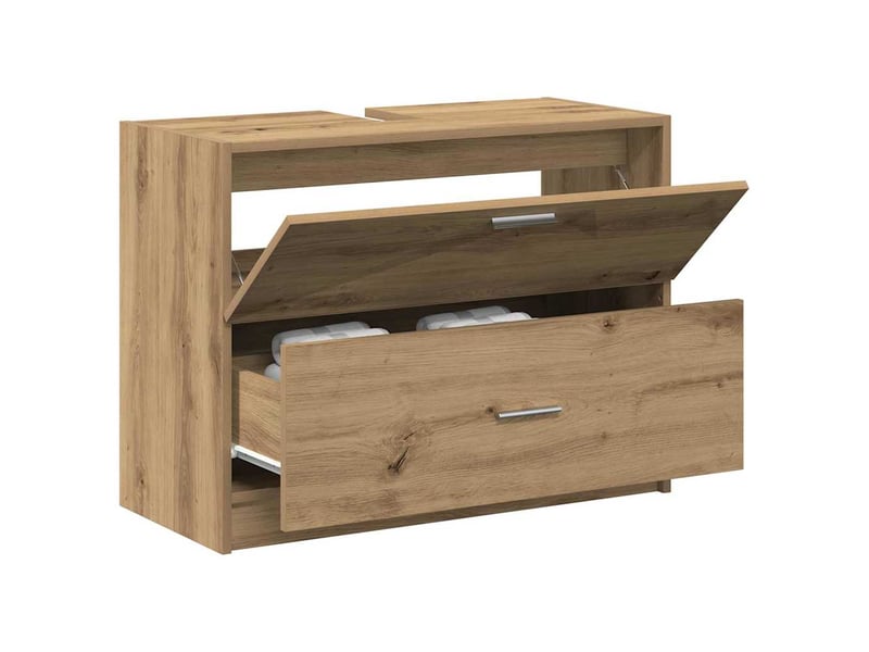  Cabinet de salle de bain, armoire salle de bain chêne artisanal 78 x 37 x 59 cm cf65298  - Conforama C
