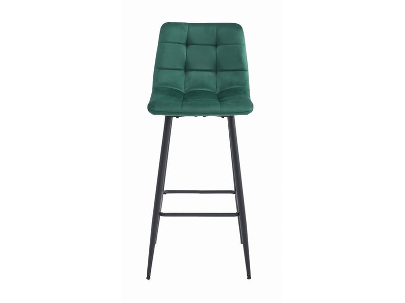 Family hoker arceto - velours vert foncé pieds noirs x 4  - Conforama C