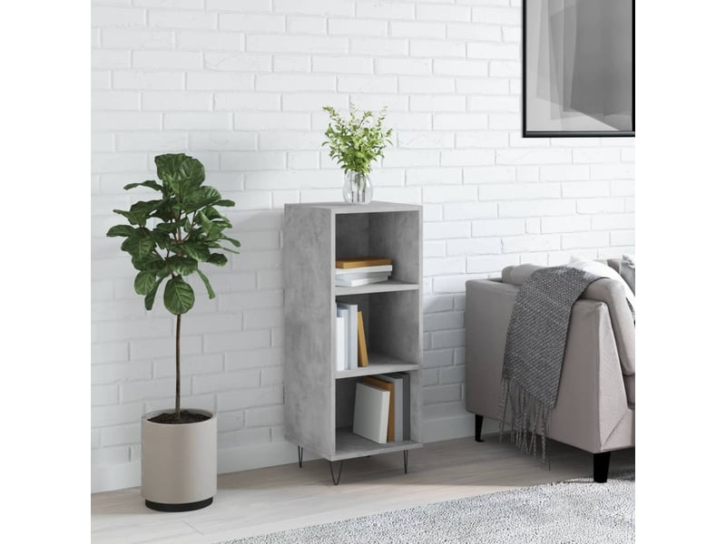  Buffet - bahut - meuble de rangement gris béton 34,5x32,5x90 cm bois d'ingénierie  - Conforama B