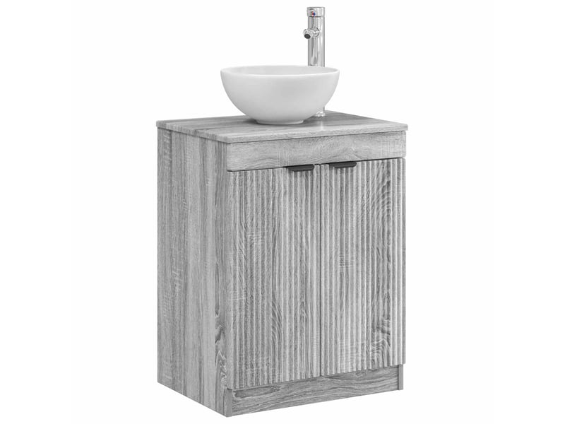  Armoire de salle de bain, meuble de rangement sonoma gris 54x41x70 cm shl3866  - Conforama C