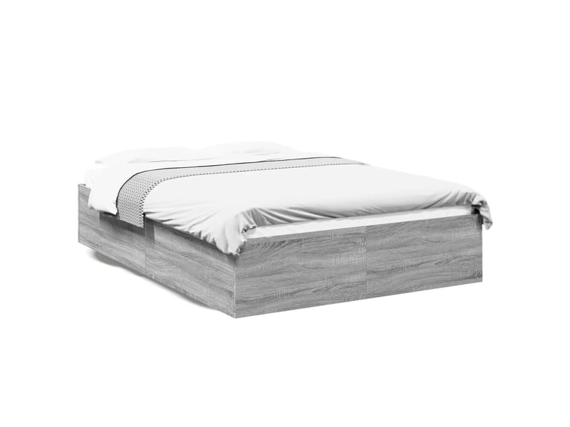  Lit double- lit adulte -  cadre de lit sans matelas sonoma gris 120x190 cm  - Conforama A