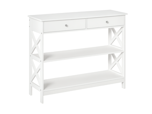 Console 2 tiroir(s)  coloris blanc <strong></strong> <strong></strong>