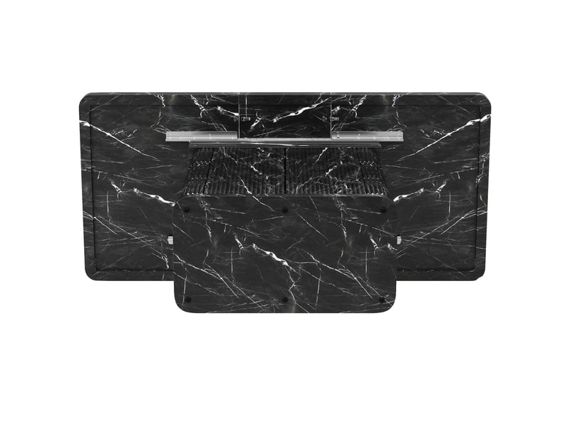  Table extensible effet marbre noir avec rangement, 140 à 180 cm Fay Lum - Conforama R