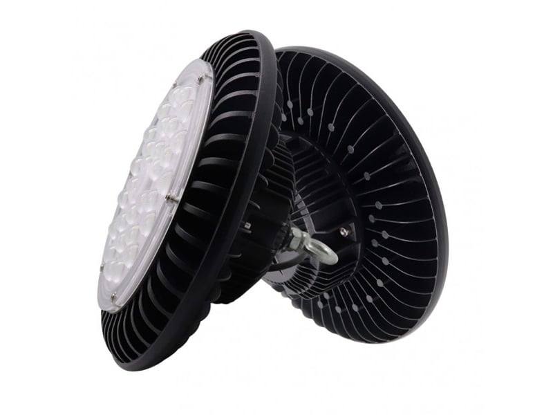  Cloche led industrielle abrila monzonita 100 w 11000 lm 6500 k noir ip65 12,5 x 25 x 25 cm 147881009 - Conforama E