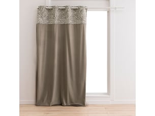 Rideau à œillets en velours zebris 140x240cm taupe