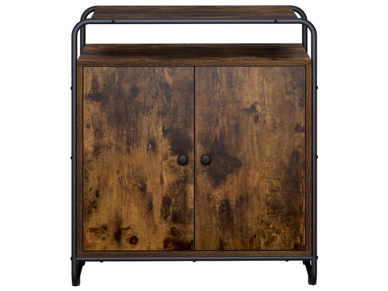  Buffet salon, buffet de rangement chêne fumé 68x35x75 cm bois d'ingénierie shl64337  - Conforama D