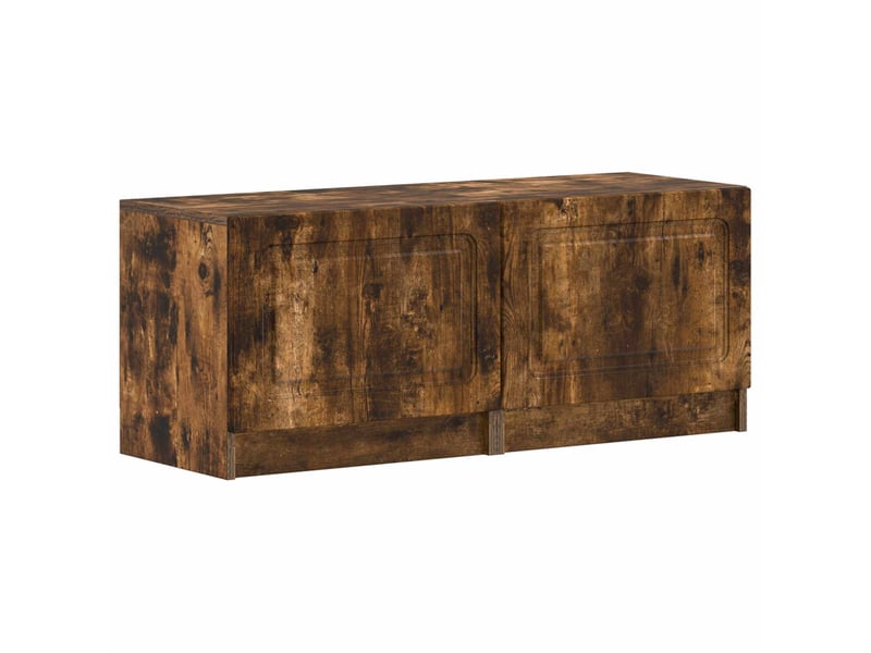  Meuble tv - banc tv - meuble de rangement led utrecht 3 pcs chêne fumé bois d'ingénierie  - Conforama D