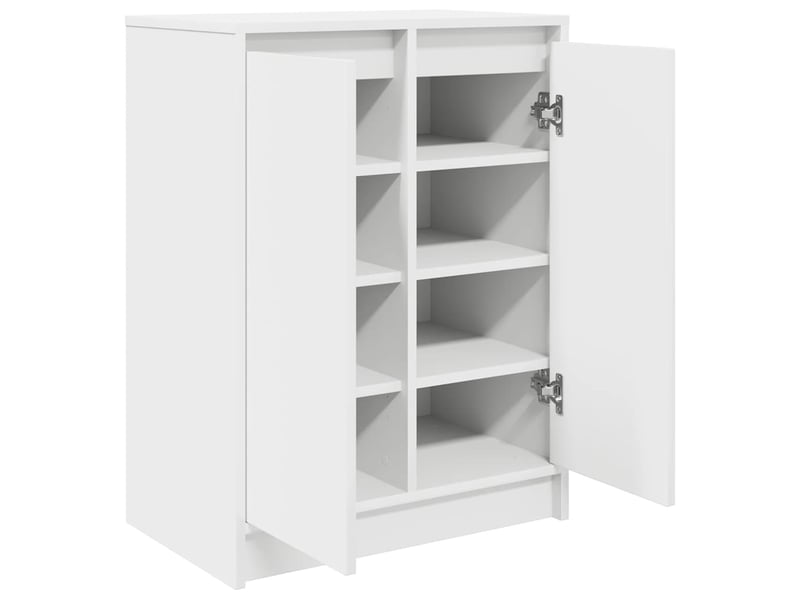 Meuble à chaussure | armoire à chaussures blanc 57x34x76 cm bois d'ingénierie  - Conforama E