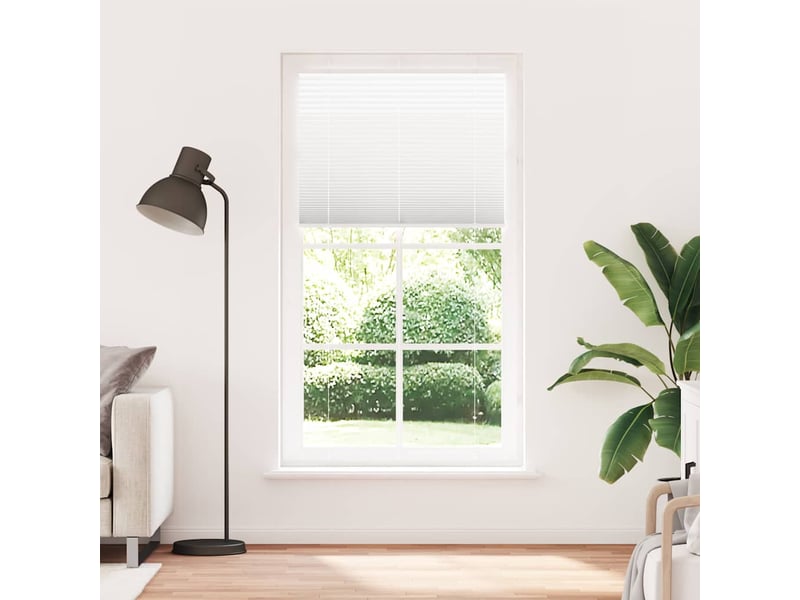 Store plissé, store de fenêtre blanc 110x200cm largeur du tissu 109,4cm polyester cf46730 - Conforama A