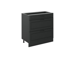 Vicco meuble cuisine, anthracite campagneanthracite, 80cm avec 3 tiroirs sans plan de travail