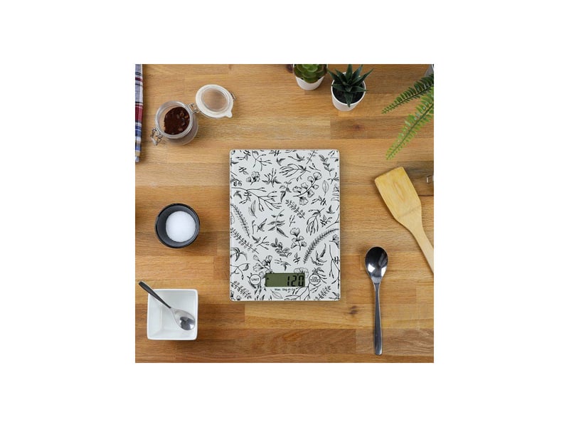  Balance de cuisine electronique 5 kg dom451fl plateforme en verre blanche AUC3523930098307 - Conforama B