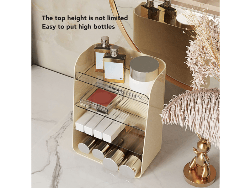  Étagère cosmétique multicouche, grande capacité, cloison amovible, organisateur de comptoir stable pour chambre, salle de bain, bureau,  - Conforama C