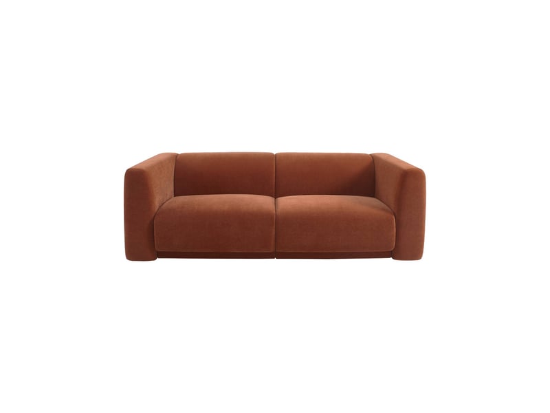 Canapé 3 places tissu terracotta - kosmo - Conforama B