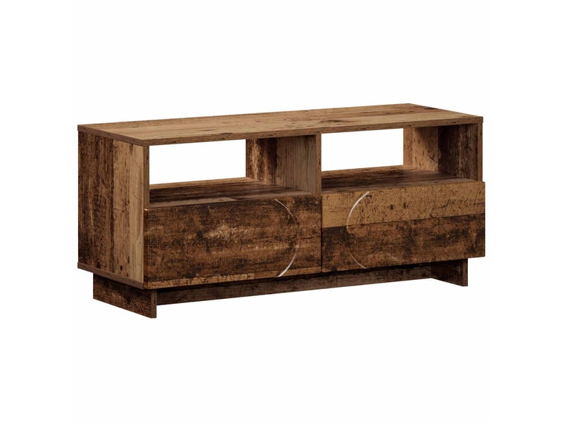  Meuble tv moderne, banc tv 90x34.5x40 cm bois ancien bois d'ingénierie  - Conforama A