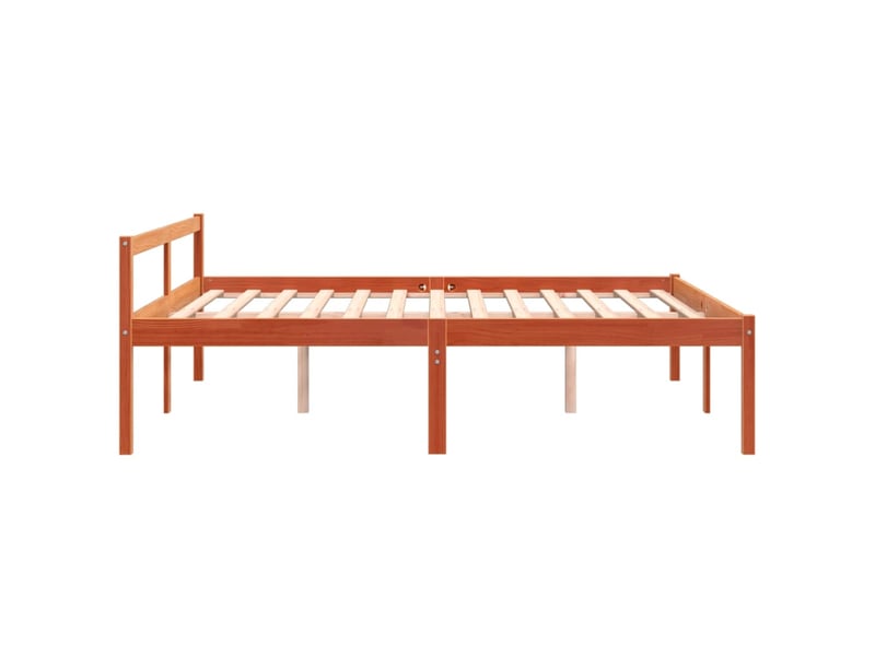  Lit double- lit adulte -  lit pour personne âgée sans matelas 150x200 cm bois pin massif  - Conforama D