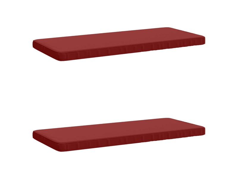  Lot de 2 coussins de banc, coussins d'assise vught 100 % polyester bordeaux cf57925  - Conforama A