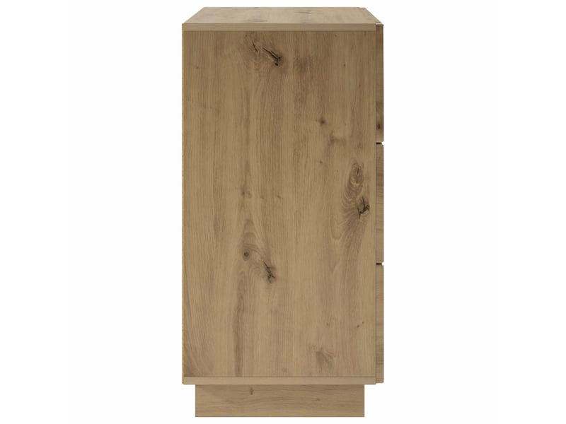 Buffet salon, buffet de rangement chêne artisanal 70x38x75 cm bois d'ingénierie - Conforama E
