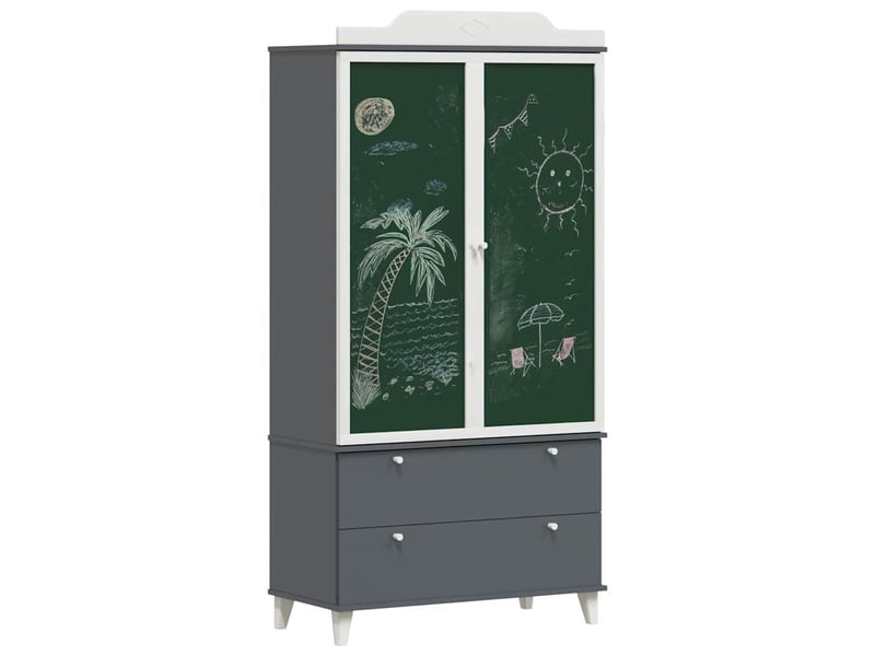  Armoire de rangement créatif pour enfants roros gris et blanc shl33385  - Conforama C