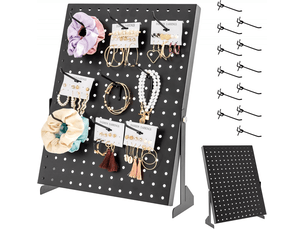 Peg board | panneau perforé pour vendeurs | plaque perforée organisation | crochets pour panneaux perforés noirs pour maison, magasin, bureau | tablea