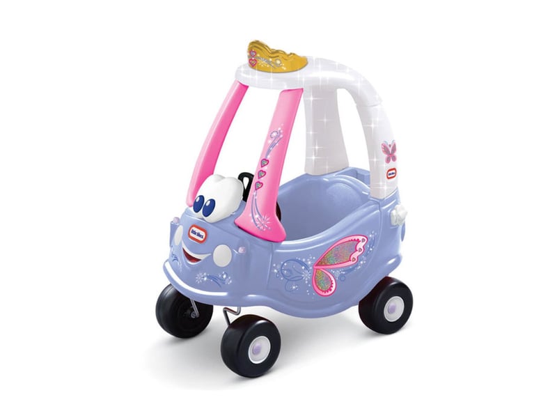  Voiture à roulettes cozy coupe fairy rose et violet 4 roues 360 avec poignée de poussée 170607-PE13 - Conforama B