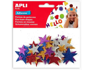 Sachet etoiles pailletees en mousse