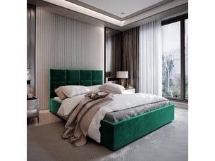 Lit coffre 140x200 cm <strong>MASSENO</strong>  <strong></strong> coloris vert