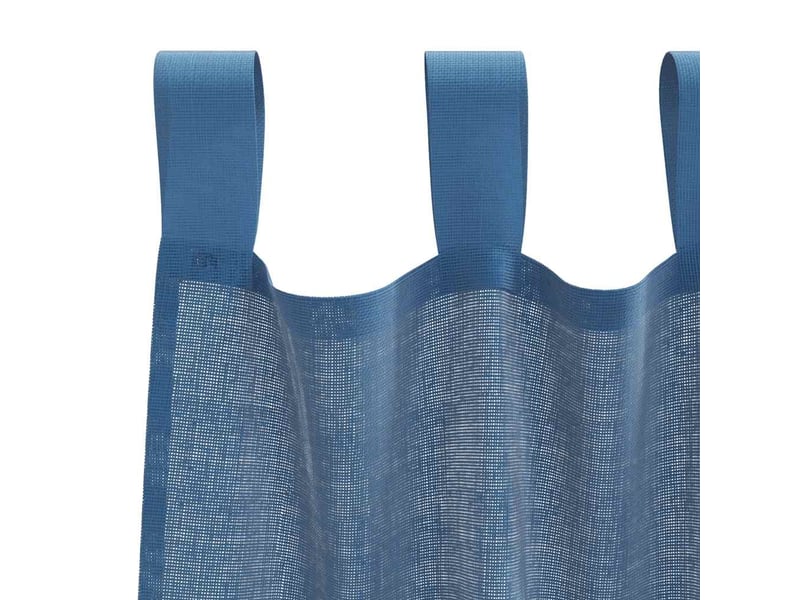 Lot de 2 rideaux en voile, voilages avec passe-tringles bleu royal cf44461 - Conforama E