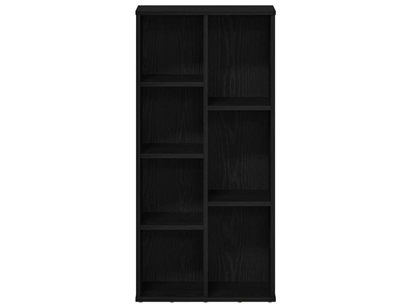  Bibliothèque, meuble de rangement salon en chêne noir 50 x 25 x 104 cm bois d'ingénierie  - Conforama E