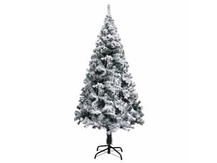 Sapin de noël artificiel, arbre de noël avec neige floquée vert 150 cm pvc