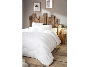 Couette très chaude 220 x 240 cm polyester blanc
