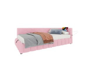 Lit avec rangement 90x200 cm    coloris rose