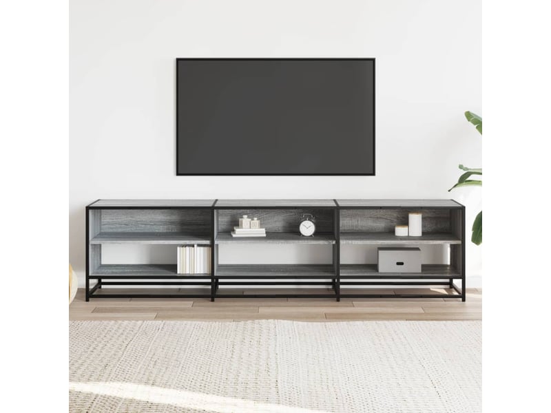  Meuble tv - banc tv - meuble de rangement sonoma gris 180x40x46 cm bois d'ingénierie  - Conforama C
