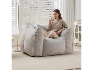 Pouf / repose pied gris