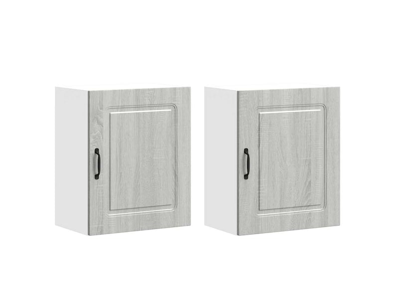  Meuble de rangement, armoires murales de cuisine kalmar gris sonoma en bois d'ingénierie  - Conforama A