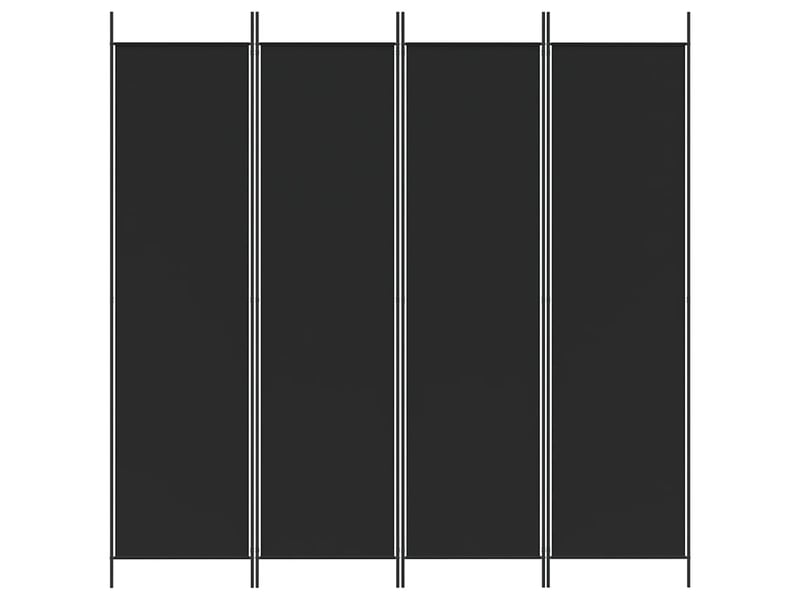  Paravent | cloison de séparation 4 panneaux noir 200x200 cm tissu  - Conforama C