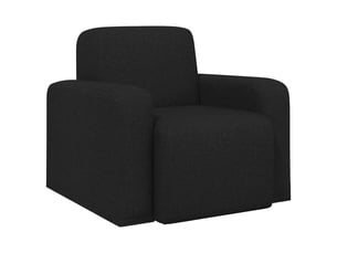 Fauteuil fixe VIDAXL Tissu noir