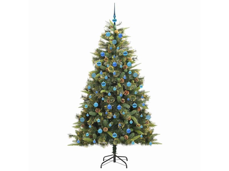  Sapin de noël artificiel, arbre de noël avec branches pliables et cônes 210 cm shl6537  - Conforama D