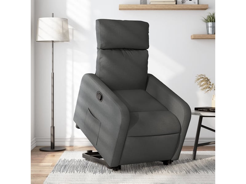 Fauteuil inclinable, fauteuil relax gris foncé tissu shl21803 - Conforama B